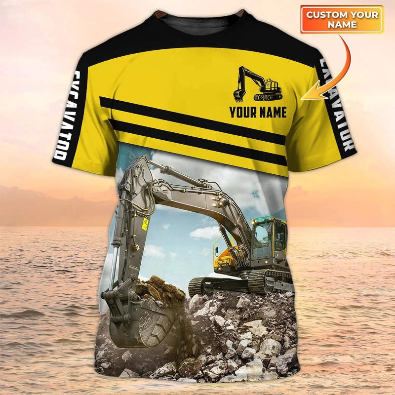 Heavy Equipment Pictures - Camiseta Masculina Personalizada com Sua Imagem,