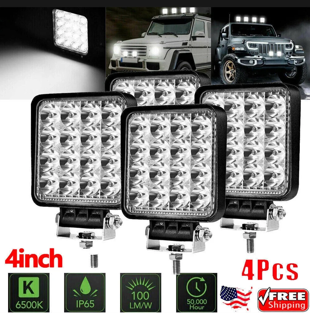 4PCS Luzes de Trabalho LED de  - Heavy Equipment Supplies avaliação e preço