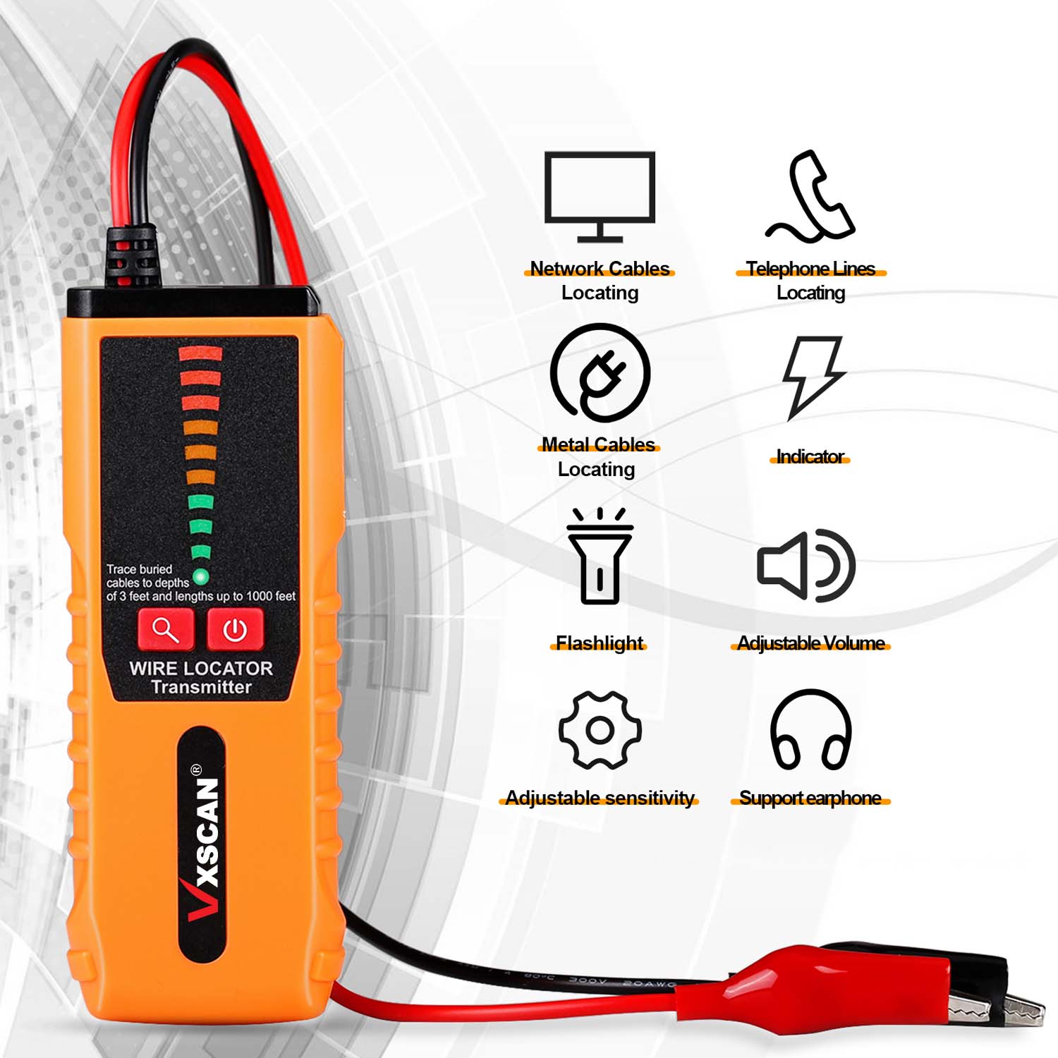 Vxcan f04 testador de rastread - Underground Cable Detector avaliação e preço