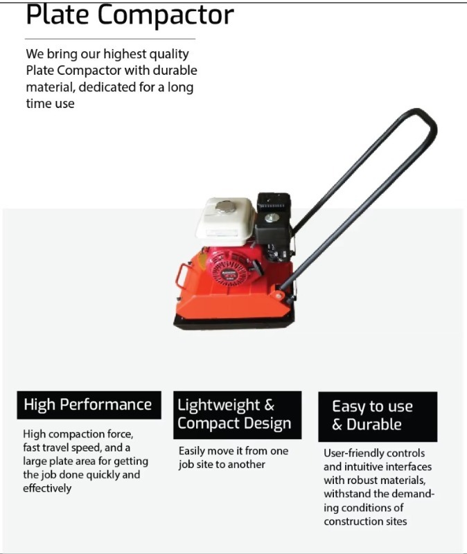 Máquina de equipamento de cons - Plate Compactor Vibrator avaliação e preço
