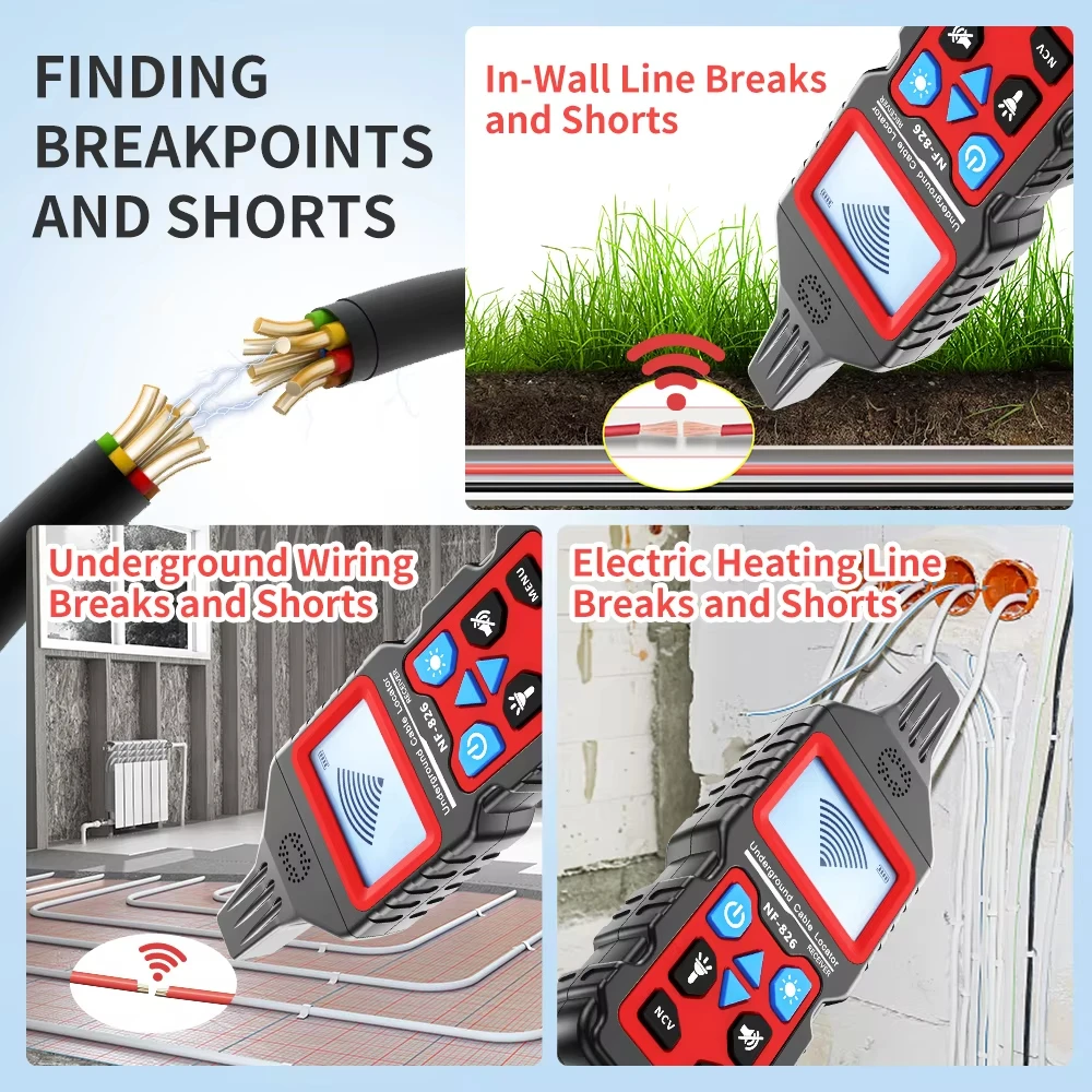Noyafa NF-826 rastreador de fi - Underground Cable Detector avaliação e preço